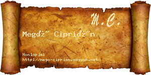 Megó Ciprián névjegykártya